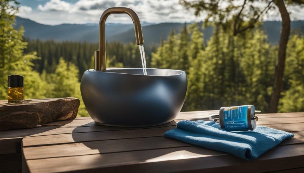 battery-powered camping faucet