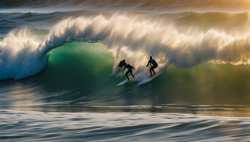 crowded surf lineup