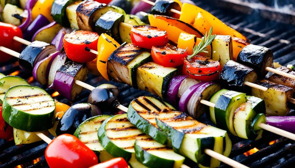 grilled ratatouille kebabs meatless hiking food
