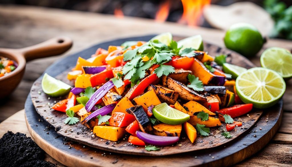 grilled sweet potato fajitas
