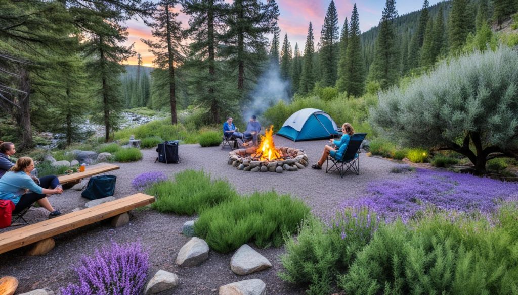 camping outdoors