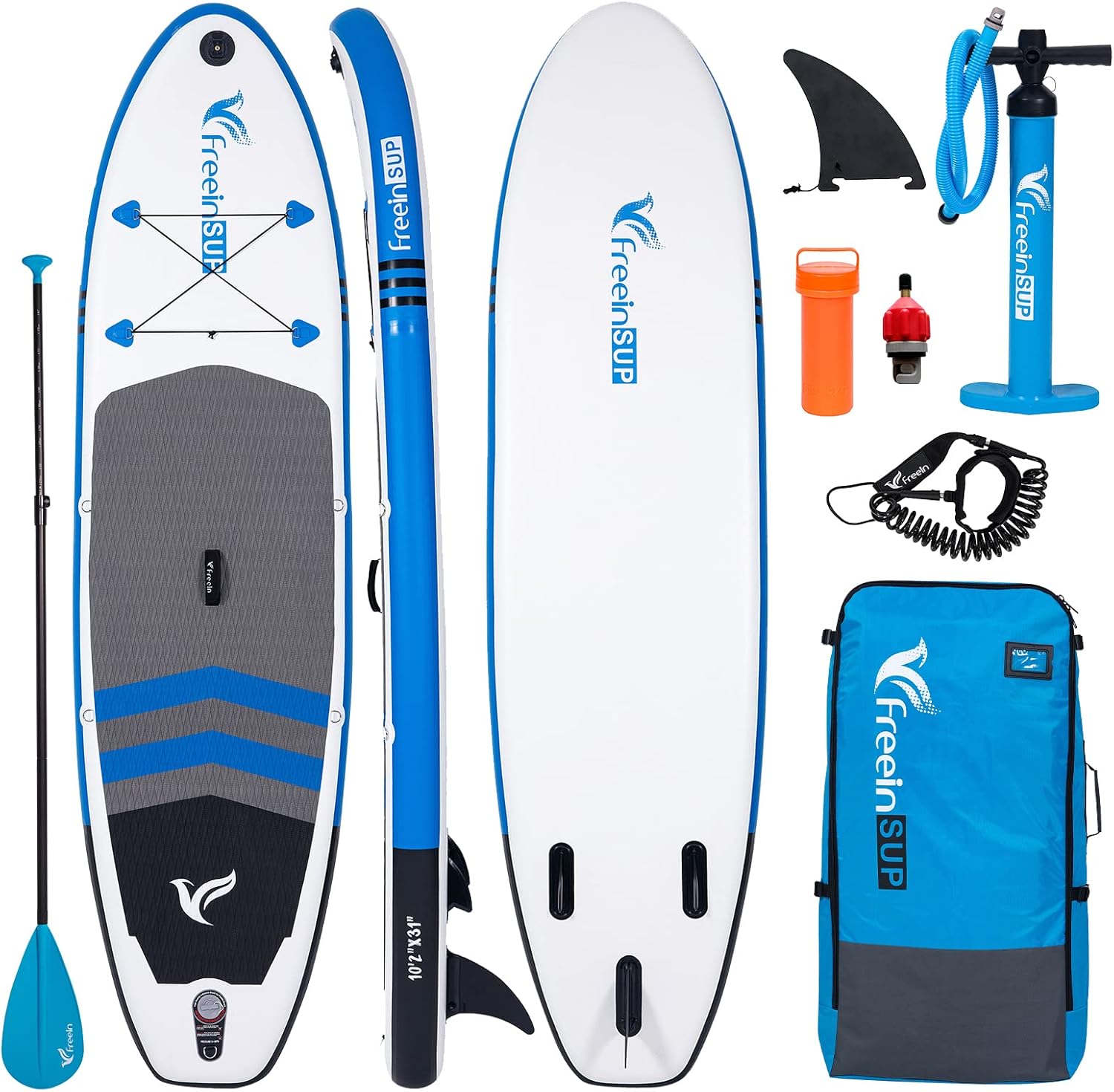 Freein 10'2" Inflatable Stand Up Paddle Board