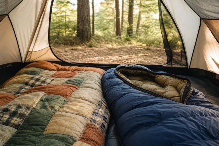 Choosing Between a Camping Quilt vs Sleeping Bag