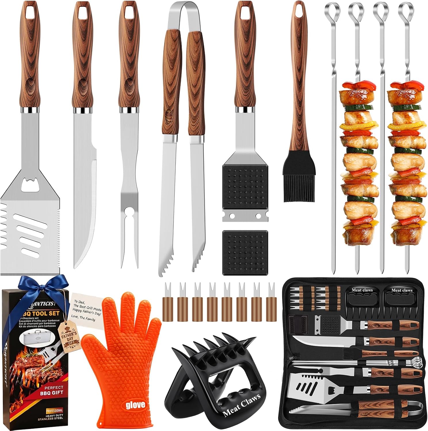 ROMANTICIST — 23-Piece Heavy Duty BBQ Tool Set