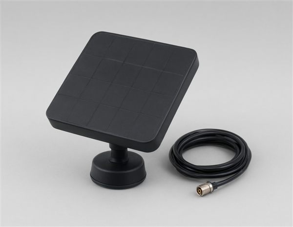AI-generated illustration of a compact amplified TV antenna with magnetic base matching the Chaowei DVB66 style