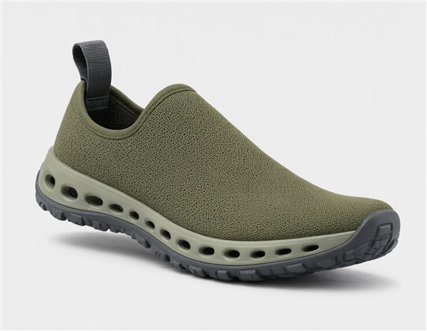 AI-generated illustration of a slip-on drain water moc matching the Merrell Hydro Next Gen style