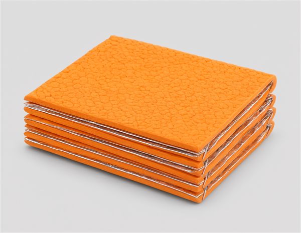 AI-generated illustration of a premium folding closed-cell foam camping pad matching the NEMO Switchback style
