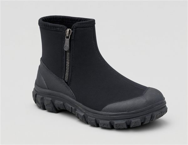 AI-generated illustration of a neoprene reef boot with vulcanized rubber sole matching the Ray-Guard style